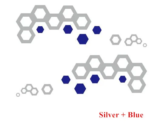 Двухсторонние геометрические графические виниловые наклейки для автомобиля, двери, украшения тела, наклейки для Chevrolet Spark 2011-19, стайлинга автомобилей, спортивные полосы - Название цвета: Silver-Matte blue