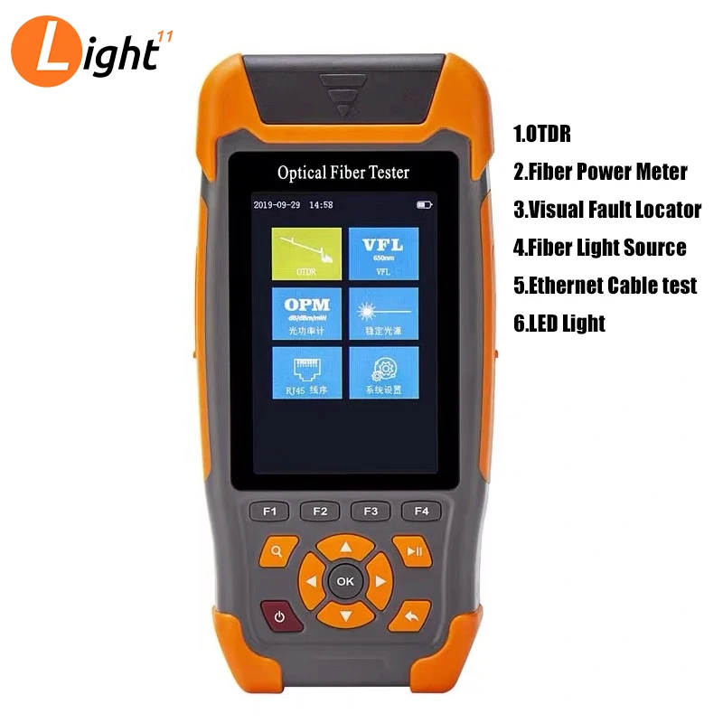 

FTTH NK3000 OTDR Handheld mini with Optical power meter +Red light source + Multifunction Fiber Finding faul+Network cable test