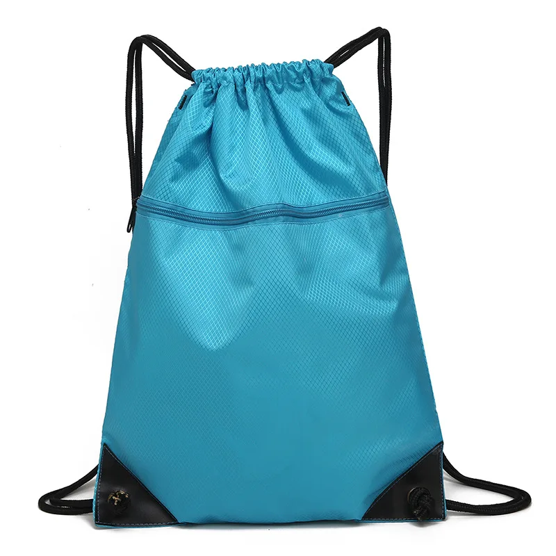 Свежий и легкий нейлоновый шнурок мешок новая мода шнурок спортивная сумка на заказ простой сплошной цвет полоса рот рюкзак