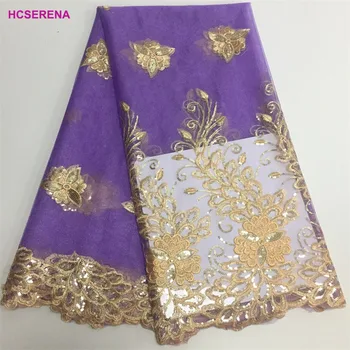 

French Mesh Lace 2019 Latest High Quality African Laces Fabric For Wedding Fabric Embroidery Tulle Lace Fabric free shipping