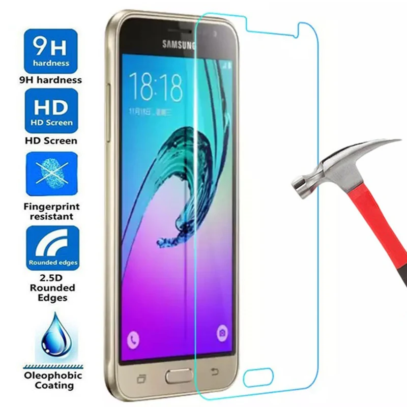 Закаленное стекло для Samsung Galaxy J3 J5 J7 2016 2017 J2 Prime Защита экрана J4 J6 J8 защитная пленка