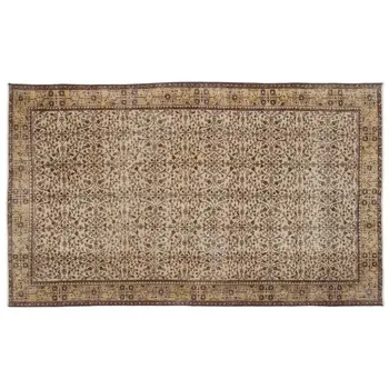 

Handmade Brown Vintage Overdyed Turkish Area Rug 165x276 Cm-5'5''X9'1''