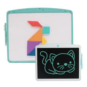

16 Inches LCD Writing Tablet Digital Drawing Board with Magnetic Puzzle Tangram Erase & Lock Button Reusable Electronic Pad