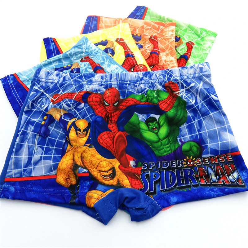 C04 random 4pcs 4 шт./лот; трусы-боксеры; нижнее белье для мальчиков; детское нижнее белье; удобные трусы с рисунком Человека-паука для подростков; трусы для От 2 до 12 лет - Цвет: C04 random 4pcs