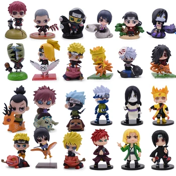 

6pcs/lot Naruto Action Figure Toys 24 Styles Zabuza Haku Kakashi Sasuke Naruto Sakura PVC Model Doll Collection Kids Toy
