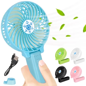 

Cooler USB Charging Rechargeable Folding Handheld Fan Portable Office Household Travel Mini Desk Fan Adjustable Wind Speed