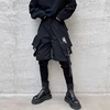 Fake Two Piece Hip Hop Cargo Pants Men‘s Embroidery Drawstring Joggers Ribbon Multi Pockets Techwear Harem Pants 3