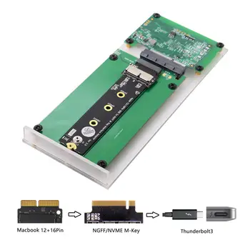 

Macbook 2013-2017 SSD & PCI-E NGFF M-key NVME AHCI SSD to Thunderbolt 3 Convert Case Cartridge