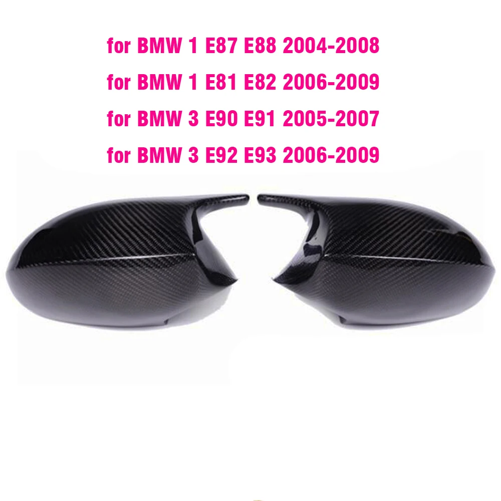 1pair For BMW E87 E81 E82 E90 E91 E92 E93 120i 128i 118d 120d 130i Rear View Side Case Trim M Style Car Rearview Mirror Caps lund bug deflector