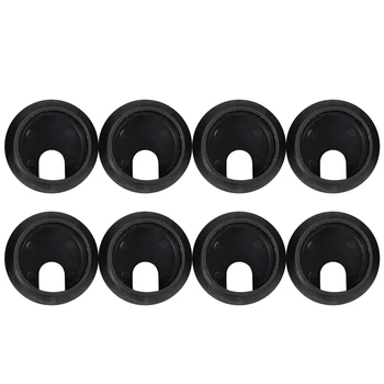 

Black Round Plastic Computer Desk Cable Grommet Hole Cover 35mm 8Pcs