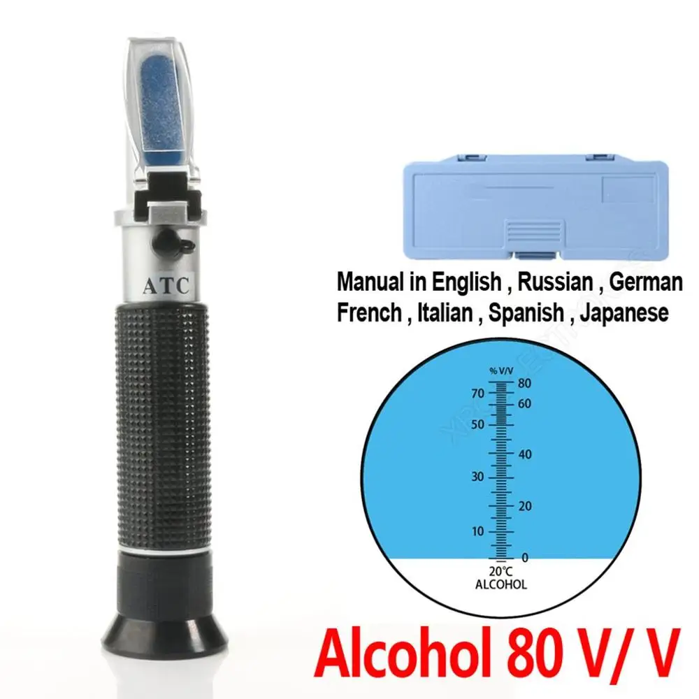 

Portable Hand-Held Refractometer Optical Alcohol Meter White Wine Alcohol Concentration Measuring Instrument
