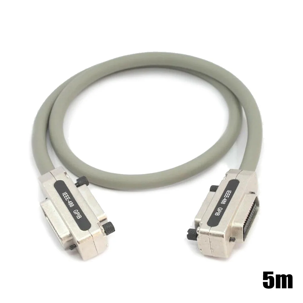 

1* IEEE-488 GPIB Cable Cord Line Connector Adapter With Metal Cover Replacement