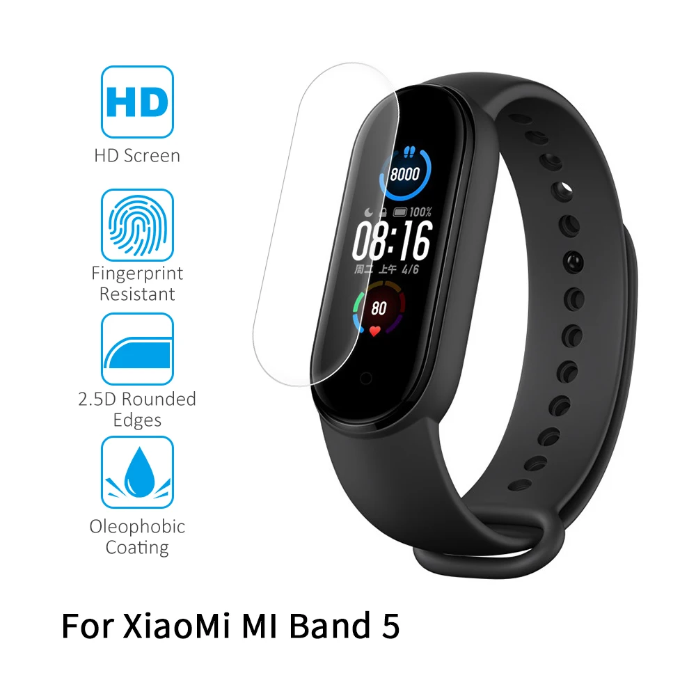 Для Mi Band 5 глобальная Версия защитная пленка для экрана HD Взрывозащищенная