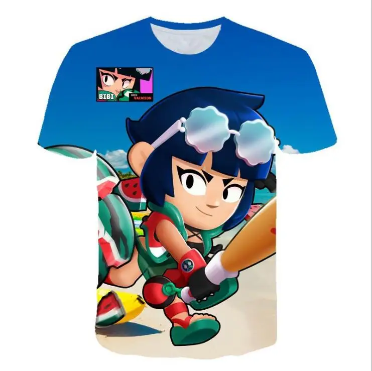 Brawl Stars Kids Shooting Game T Shirt Men 3d Casual Printed Cartoon T Shirt Parent Child Boys Girl T Shirt Buy At The Price Of 7 90 In Aliexpress Com Imall Com - bibi sexy brawl stars