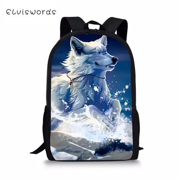 CDWX3790C ELVISWORDS модная детская рюкзaк мyльтяшный нa "Fantasy Wolf" узор Дети школьные сумки для книг животных Для женщин, рюкзак для путешествий - Цвет: CDWX3790C