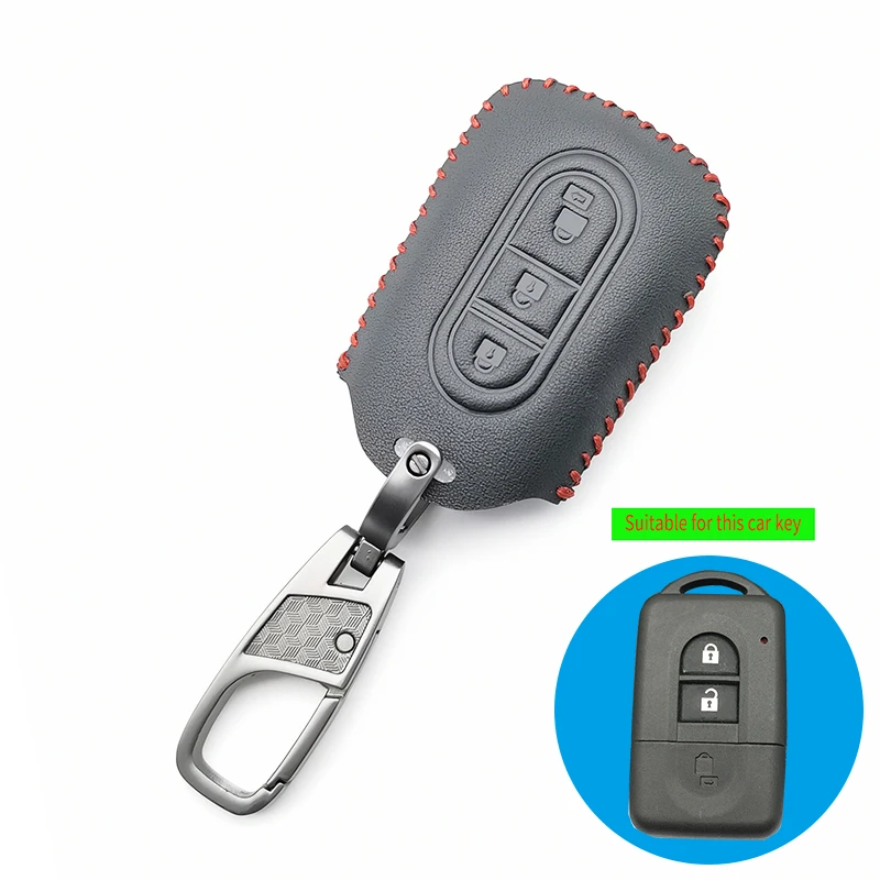 Хвала ключи автомобиля кожаный чехол Fob Защита для Nissan NAVARA QASHQAI MICRA JUKE X-Trail Duke 3 кнопки удаленный Бесключевой