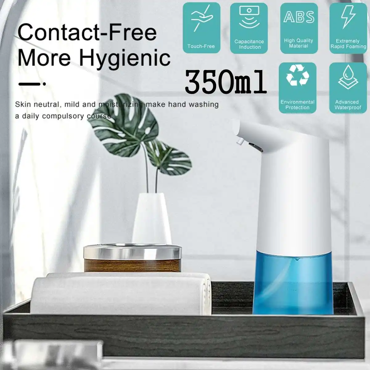 Xiaowei X4 Интеллектуальный диспенсер для мыла автоматический индукционный Пенящийся жидкий контейнер для шампуня инфракрасный датчик для мытья рук