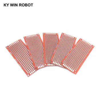 

5pcs Electronic PCB Board 3x7cm Diy Universal Printed Circuit Board 3*7cm Double Side Prototyping PCB For Arduino Copper Plate