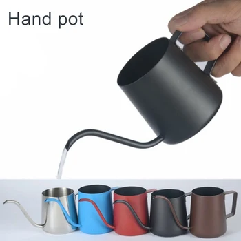 

Stainless Steel Long Spout Drip Kettle Narrow Gooseneck Hand Pour Over Coffee Pot I88