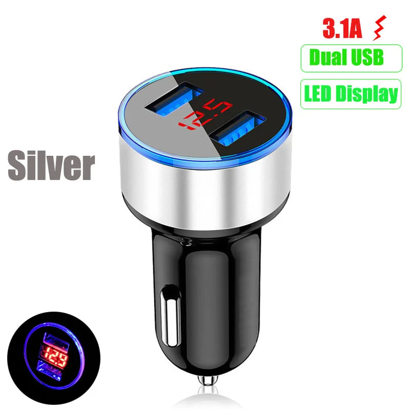 3.1A Dual Usb Caricabatteria Da Auto Display A Led Per Mitsubishi Gt-Phev Xr-Phev Delica Xpander L200 Mirage Samurai Ex Fortis