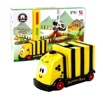 

Domino Small Train Toy DIY Automatic Put out Electric Toy Cars Children's Puzzle Building Blocks