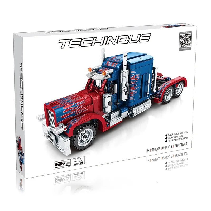 849 шт. Детский конструктор тяжелый грузовик|Блочные конструкторы| |