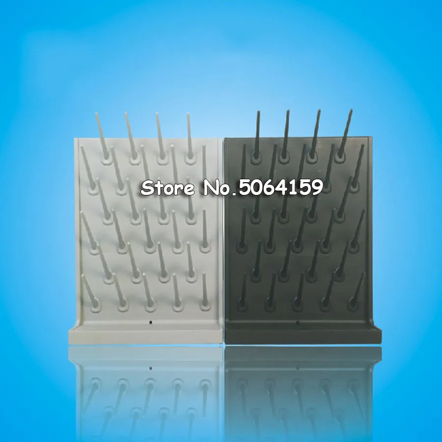 Laboratory Single-sided Removable Drip Rack 27 Pegs Drying Rack High Density PP Beaker test tube