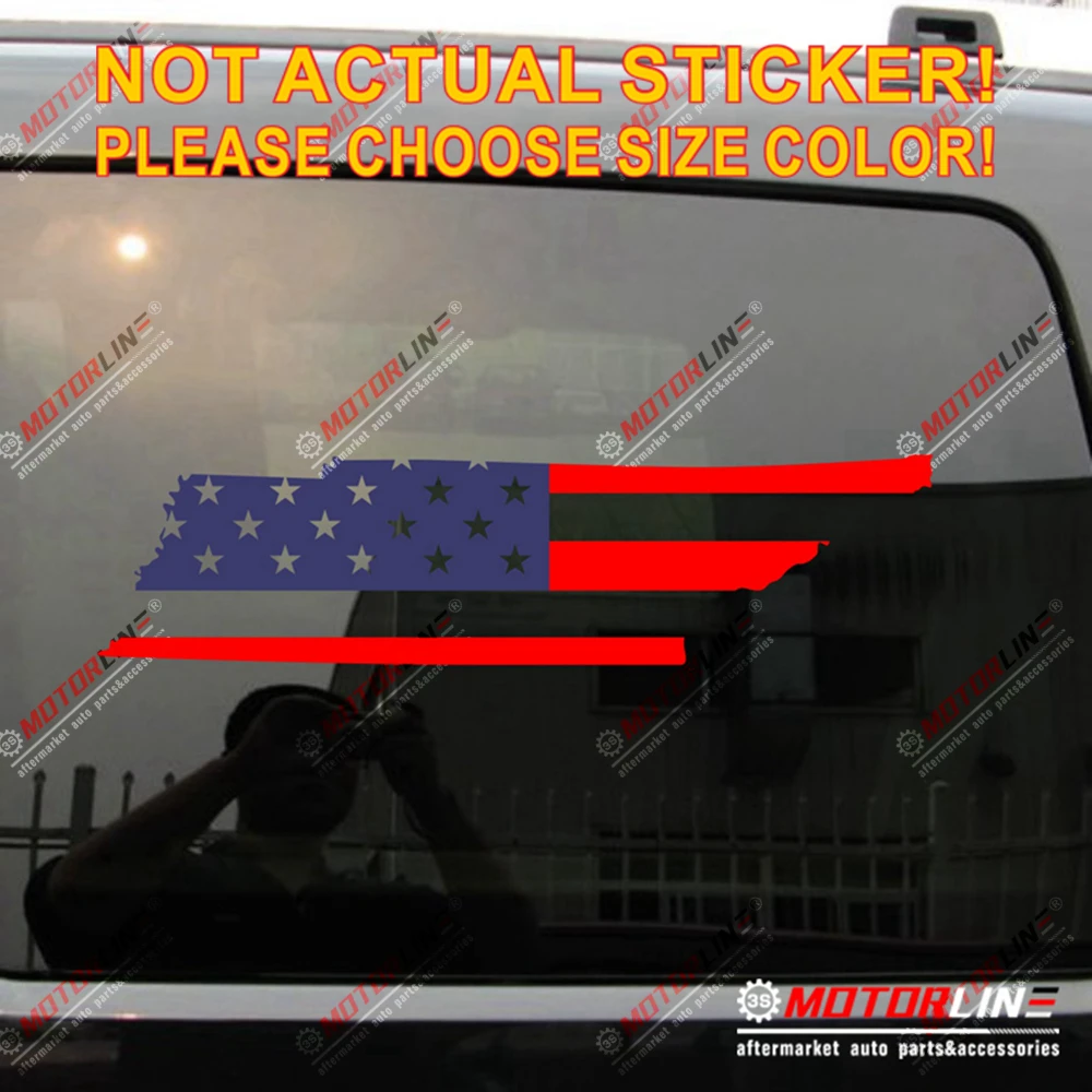 Made In The USA American Flag Decal Sticker Car Vinyl pick size color
