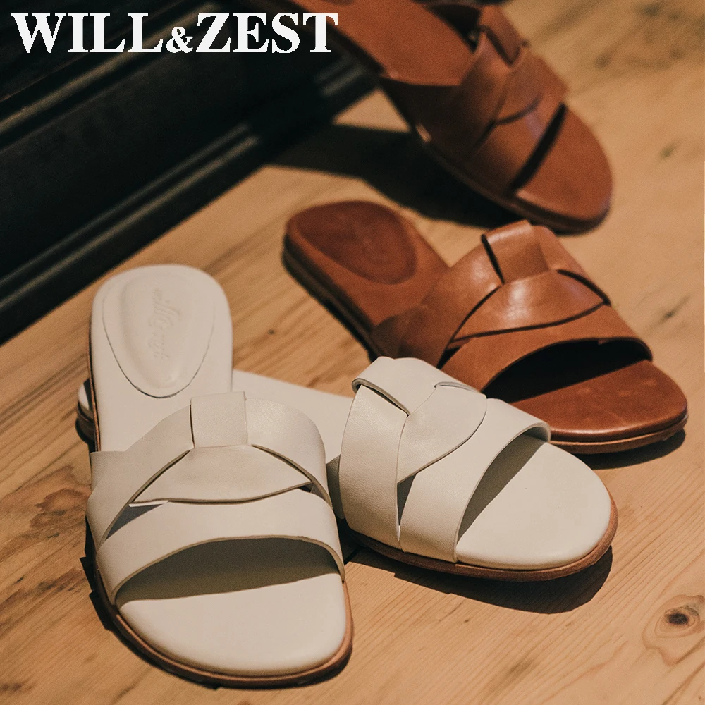 Will & Zest летние туфли на плоской подошве босоножки в итальянском стиле из
