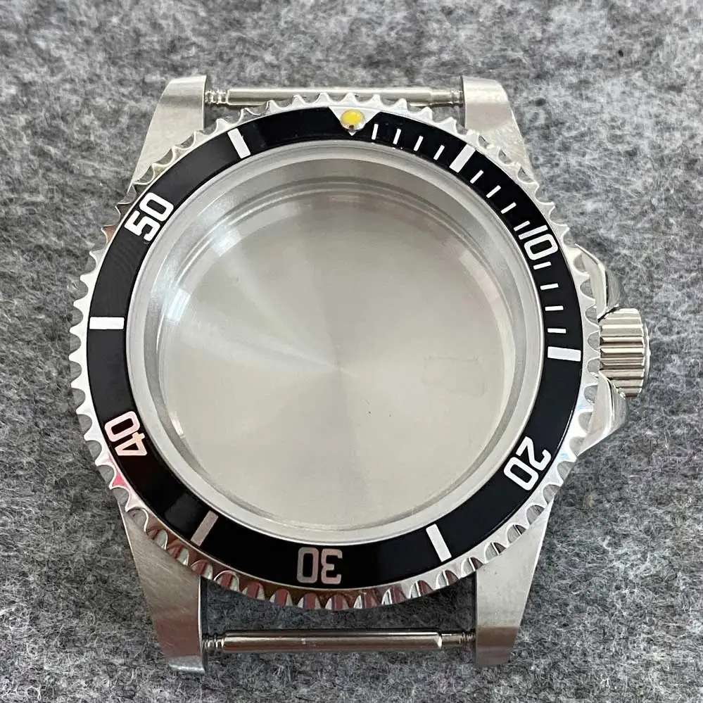 39.5mm Retro Stainless Steel Watch Case Flat Mirror Sapphire Glass Watch Accessories Suitable for NH35/NH36 Movement 120 Click watch dial accessories,watch face accessories
