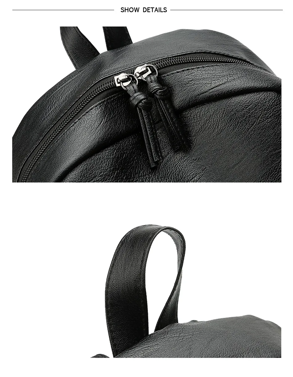 Дешевый женский рюкзак, женский рюкзак, подходящая по цвету, дикая модная сумка для отдыха и путешествий, Студенческая сумка для книг, кожаный рюкзак черного цвета