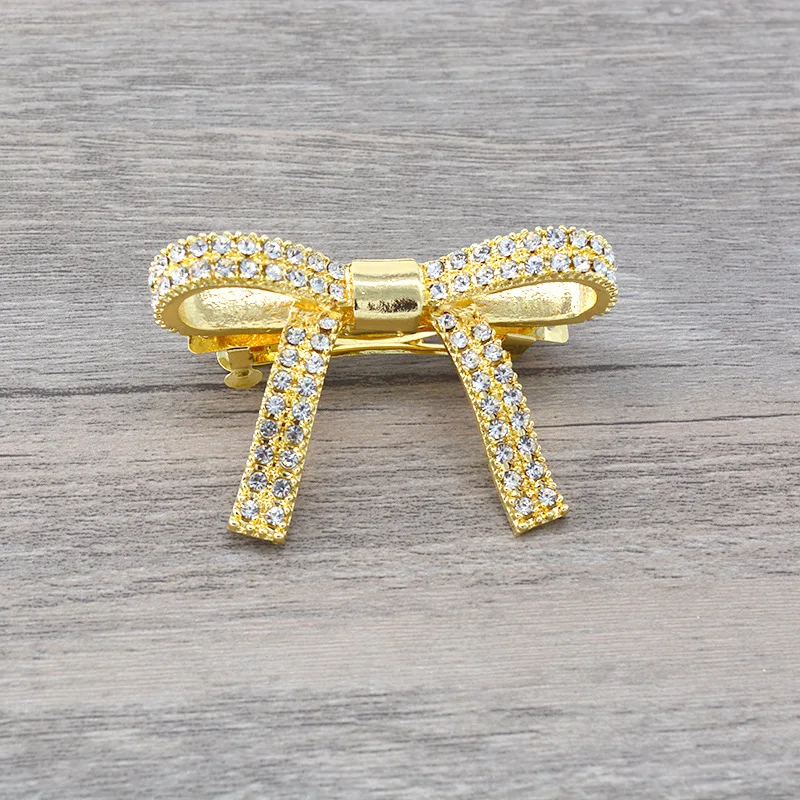 GOLD CLIPS Rongho барокко хрустальные обручи для волос для женщин Свадебные украшения для волос Металлические диадемы шоу аксессуары для волос - Окраска металла: GOLD CLIPS