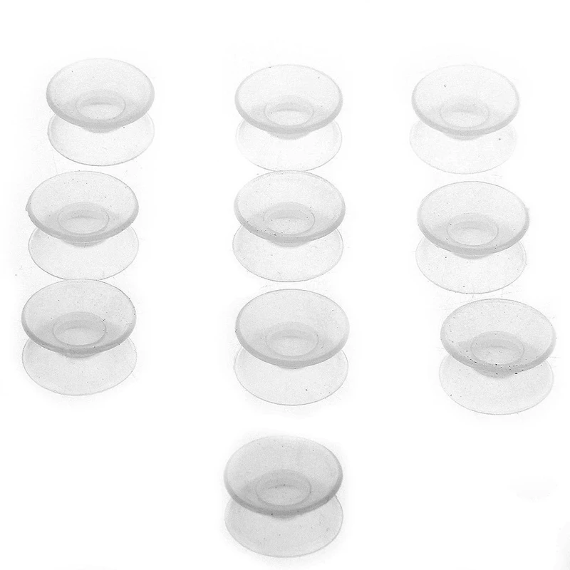 

10 x Air suction cup Double sided silicone for Aquarium fish