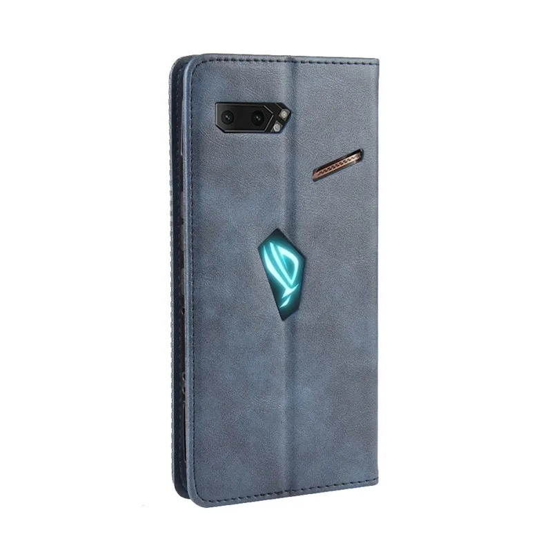 Чехол для Asus ROG Phone II ZS660KL, роскошный кожаный чехол с откидной крышкой, чехол с подставкой для карт, чехлы для телефонов Asus ROG phone II Phone 2