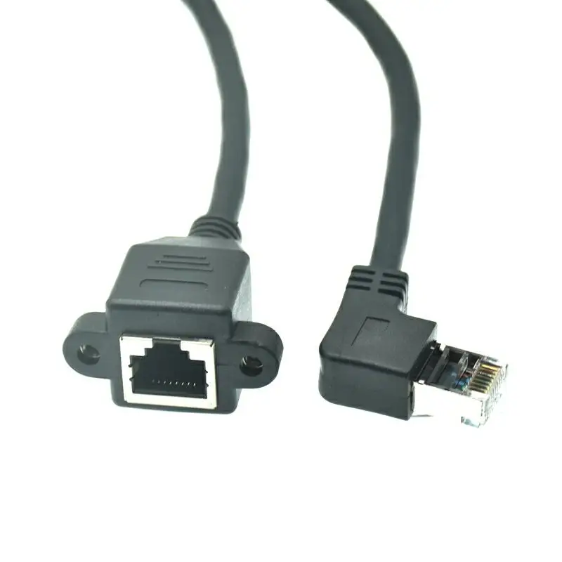 직각 Cat6 이더넷 케이블 RJ45 90도 UTP 네트워크 패치 코드 (노트북, 라우터, TV 박스, Cat6a 랜 케이블용)