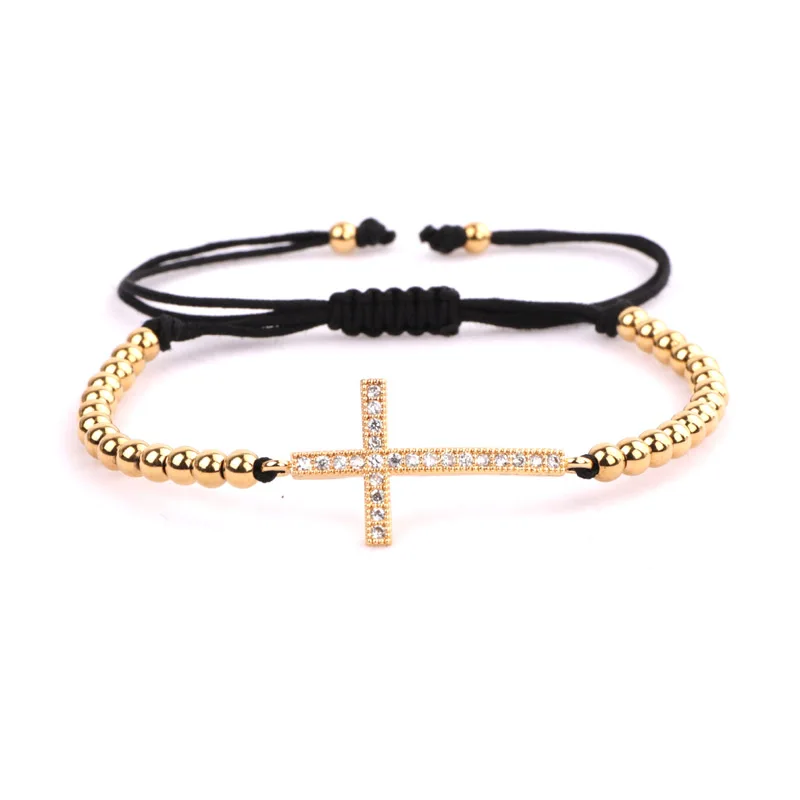 Fashion Beads Women Men Jewelry New Design Small 4mm Gold Stainless Steel Beads DIY Letters Inspired Bracelet Women Men