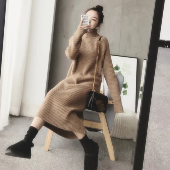 Свитер женский пуловер Водолазка для женщин размера плюс зимний свитер теплое