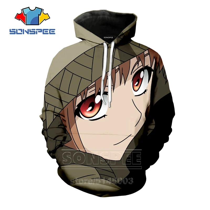Spice and Wolf толстовки 3D принт для мужчин и женщин Аниме Толстовка мода с длинным рукавом хип хоп Уличная Топы пуловер с круглым вырезом C109-03 - Цвет: 3
