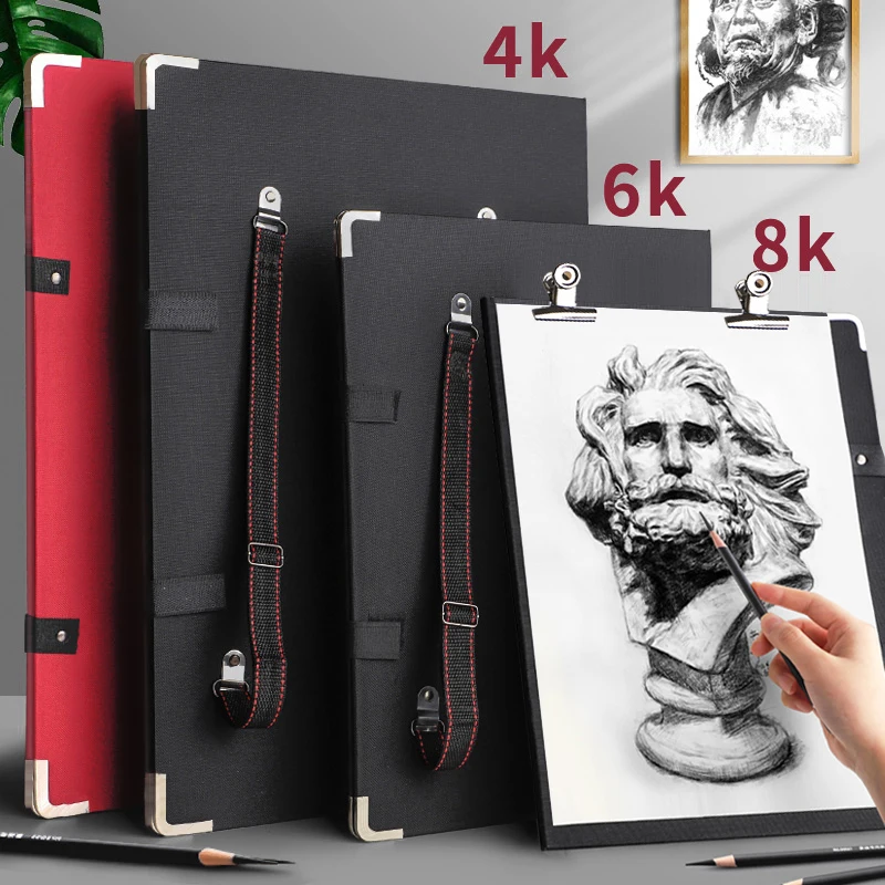 

4K/8K drawing board sketch drawing clip drawing bag children's sketch board can be loaded with paper outdoor sketching art suppl
