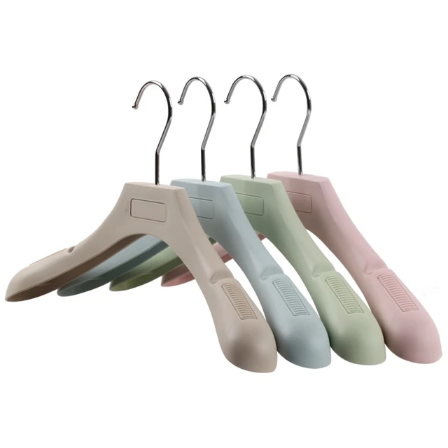 5pcs Suit Hanger Wide Shoulder Seamless Plastic Clothes Rack Non-slip  Strong Bearing Capacity Thick Dry And Wet Use Luxury New - AliExpress