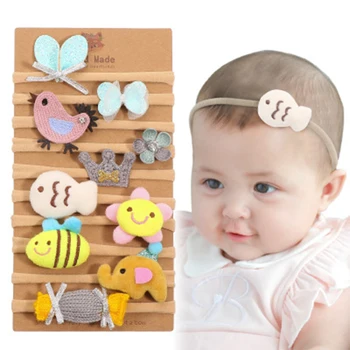 

Knit Crown Baby Headband Headwear Nylon Elastic Solid Super Soft Baby Headbands For Girls Newborn Infant Hair Band Accessories