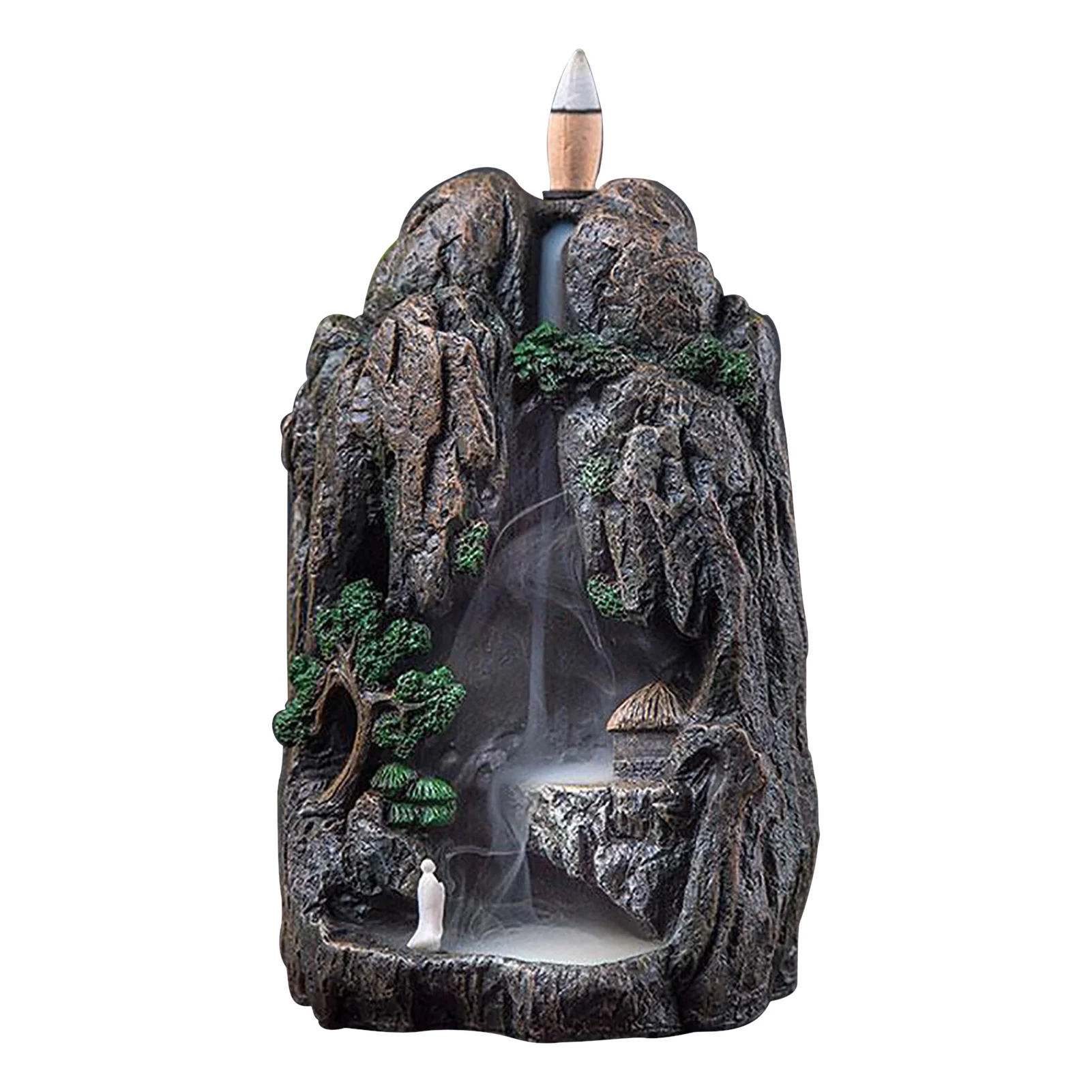 

Backflow Ceramic Waterfall Incense Burner Smoke Back-flow Censer Cone Holder Craft Table Ornament Home Decor Gift