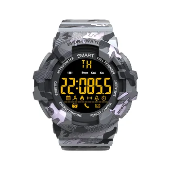 

EX16M Camo Smart watch 5 ATM Waterproof Activity Tracker Steps Calories Distance Smart Watch