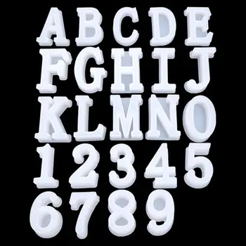 

DIY Crystal Epoxy Silicone Mould English Alphabet Letters Numbers Craft Mold Dried Flower Resin Decorative DIY Hand Crafts