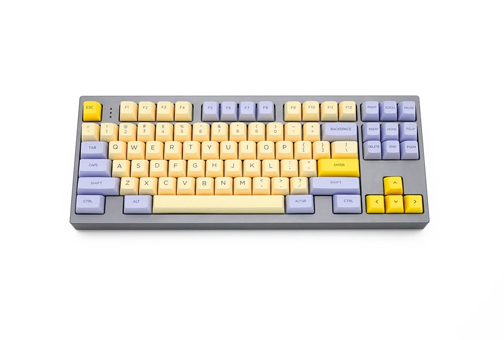 Kopen SA profiel Dye Sub Keycap Set PBT plastic lelie beige paars voor mechanische toetsenbord beige grijs cyaan gh60 xd64 xd84 xd96 87 104