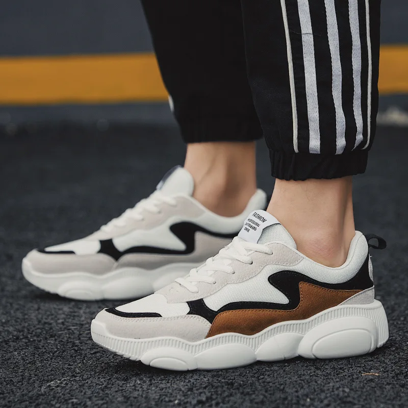 

Men's shoes fashion wild breathable lightweight wear-resistant non-slip men's sports shoes color matching men's casual shoes