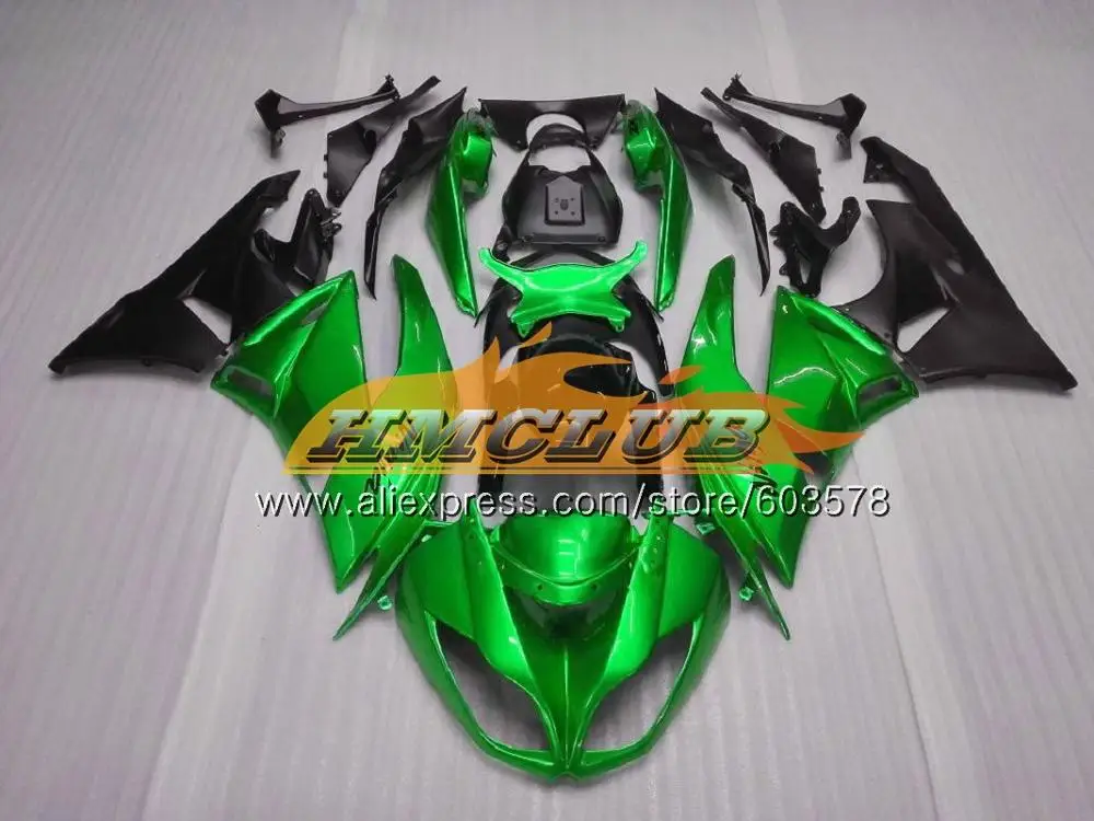 Инъекции для KAWASAKI NINJA ZX-636 ZX 6R 2013 30CL. 47 зеленого и белого цветов ZX-6R ZX 636 600CC ZX6R 13, 14, 15, 16 лет обтекатель - Цвет: No. 8