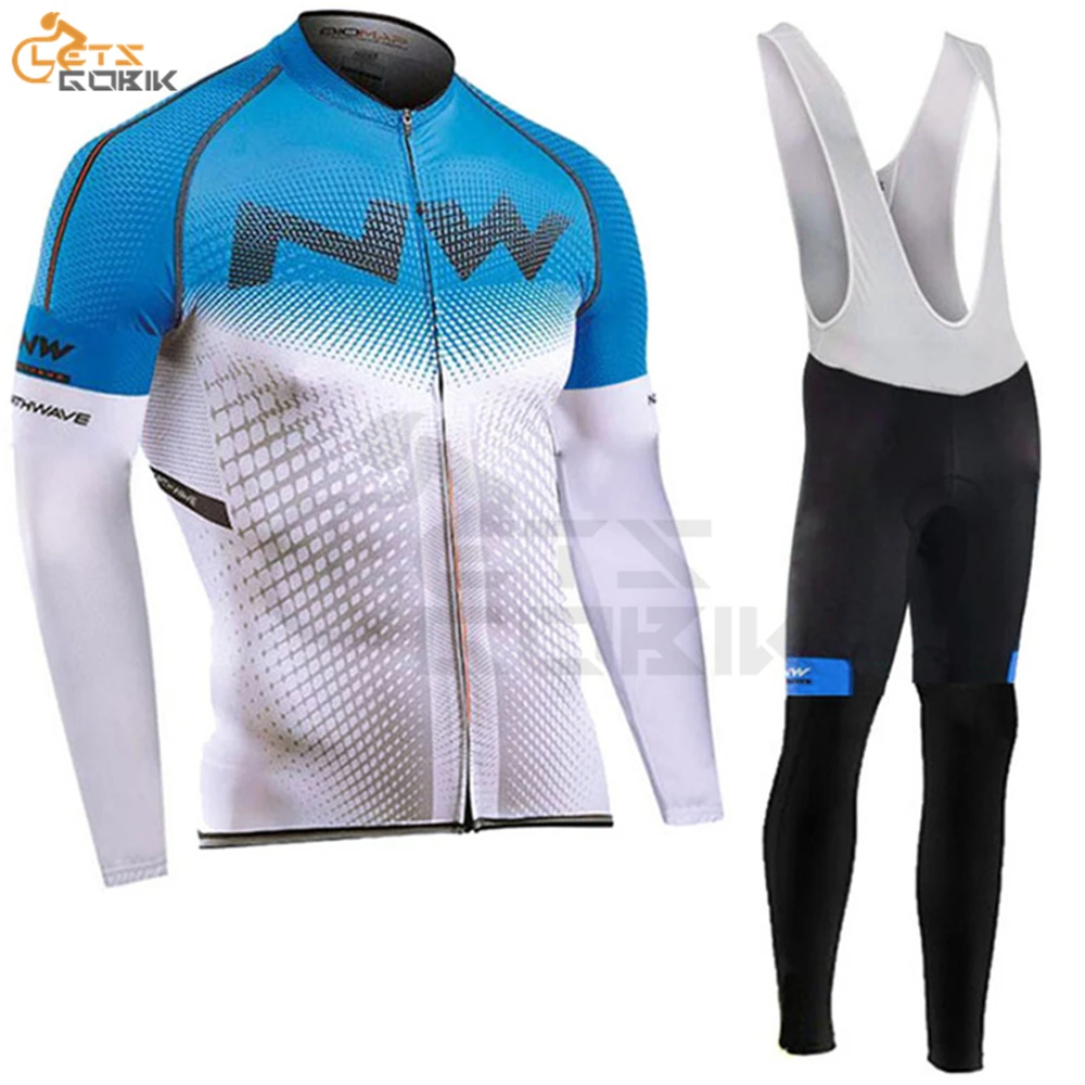 Northwave Nw Pro Team Велоспорт Джерси Набор для мужчин Mtb велосипедная одежда Летний с длинным рукавом Триатлон горный велосипед комбинезон набор