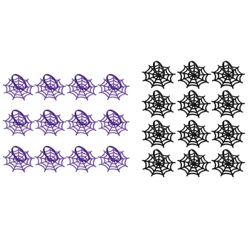 

12Pcs/Lot Napkin Ring Spider Web Napkin Buckle Napkin Ring, Suitable for Halloween Party Table Decoration