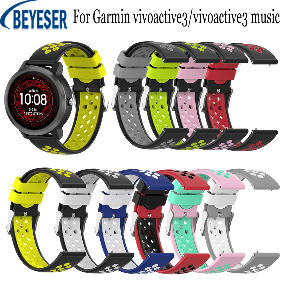 

Silicone Wrist Bands For Garmin vivoactive 3 Replacement Strap For Garmin vivoactive 3 music Smart Watchband Bracelet Adjustable